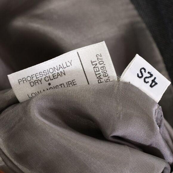 Hart Schaffner Marx Sport Coat Mens 42S Gray Plaid Jacket 3 Button Career Vtg - Picture 4 of 11